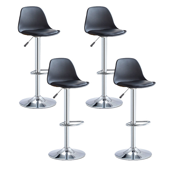 Contemporary Liftable Bar Stool Bucket Counter Bar Stool with Metal Legs