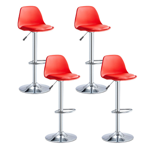 Contemporary Liftable Bar Stool Bucket Counter Bar Stool with Metal Legs