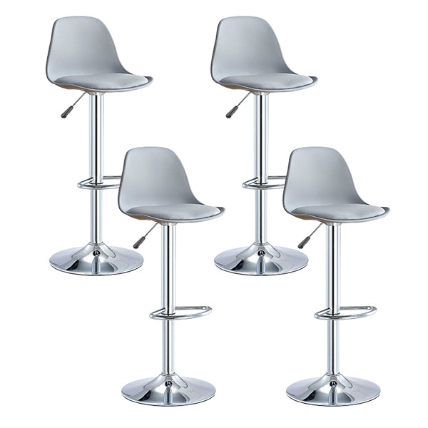 Contemporary Liftable Bar Stool Bucket Counter Bar Stool with Metal Legs