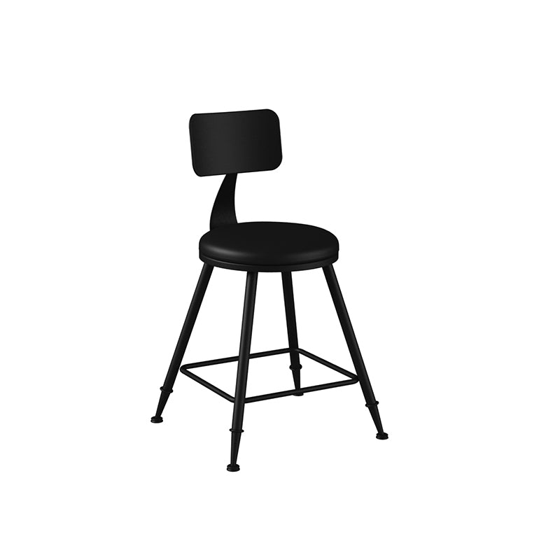 Industrial Matte Finish Coffee Shop Stool Footrest Low Back Stool