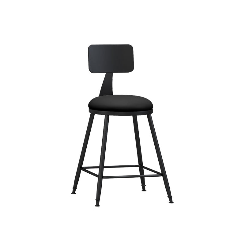 Industrial Matte Finish Coffee Shop Stool Footrest Low Back Stool