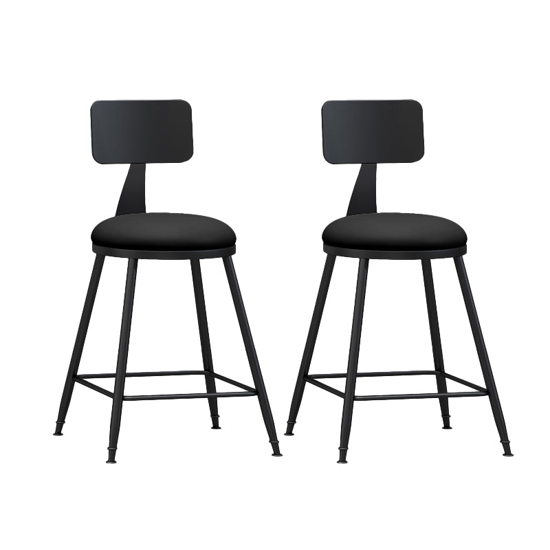 Industrial Matte Finish Coffee Shop Stool Footrest Low Back Stool