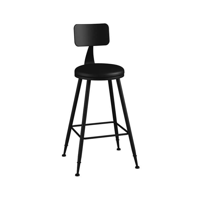 Industrial Matte Finish Coffee Shop Stool Footrest Low Back Stool