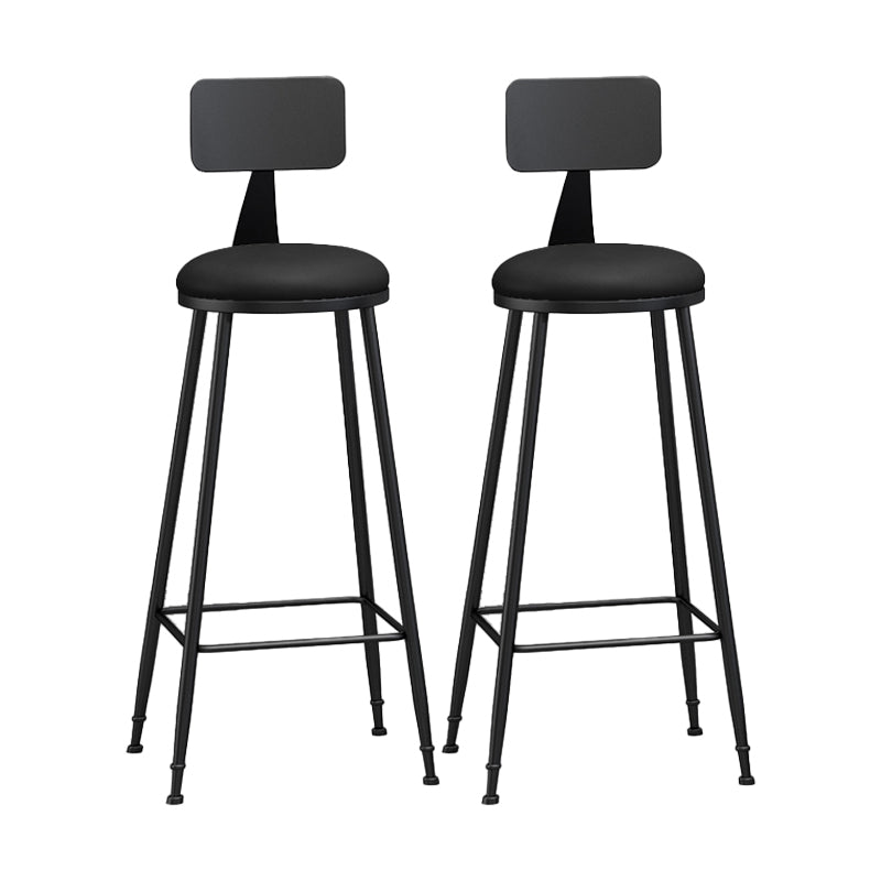 Industrial Matte Finish Coffee Shop Stool Footrest Low Back Stool