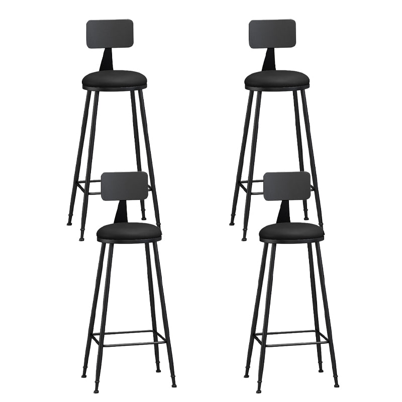 Industrial Matte Finish Coffee Shop Stool Footrest Low Back Stool