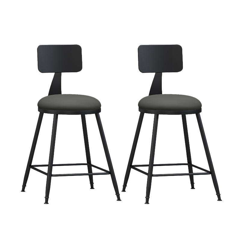 Industrial Matte Finish Coffee Shop Stool Footrest Low Back Stool