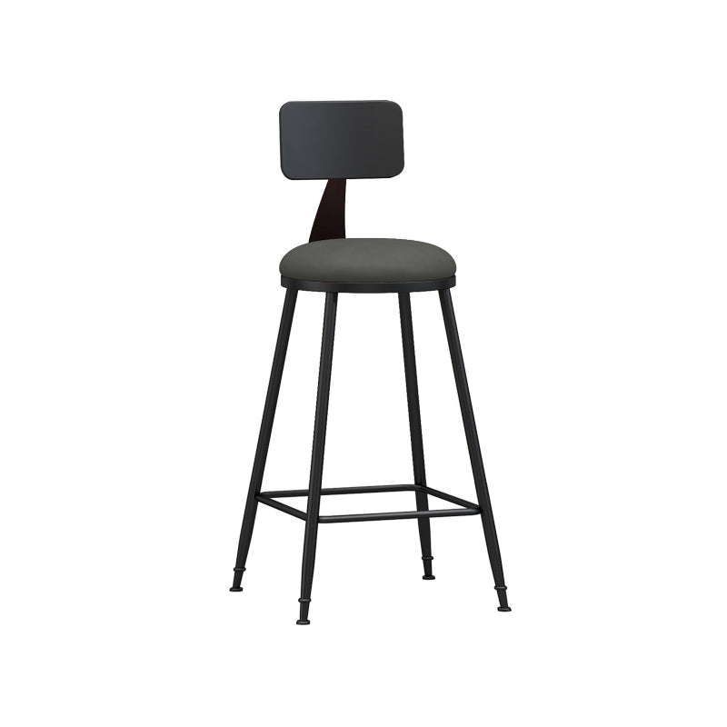 Industrial Matte Finish Coffee Shop Stool Footrest Low Back Stool