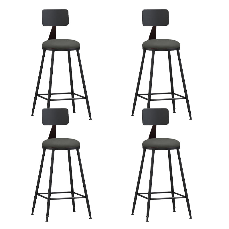 Industrial Matte Finish Coffee Shop Stool Footrest Low Back Stool