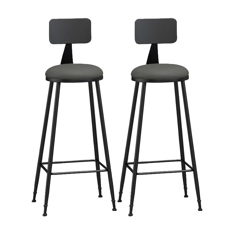 Industrial Matte Finish Coffee Shop Stool Footrest Low Back Stool