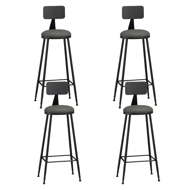 Industrial Matte Finish Coffee Shop Stool Footrest Low Back Stool