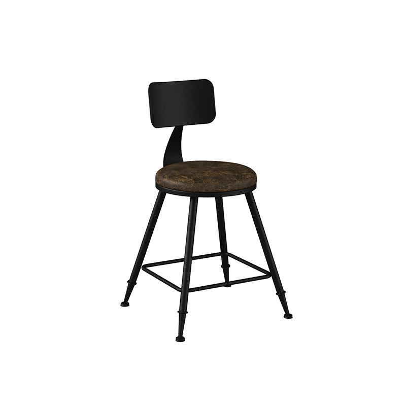 Industrial Matte Finish Coffee Shop Stool Footrest Low Back Stool