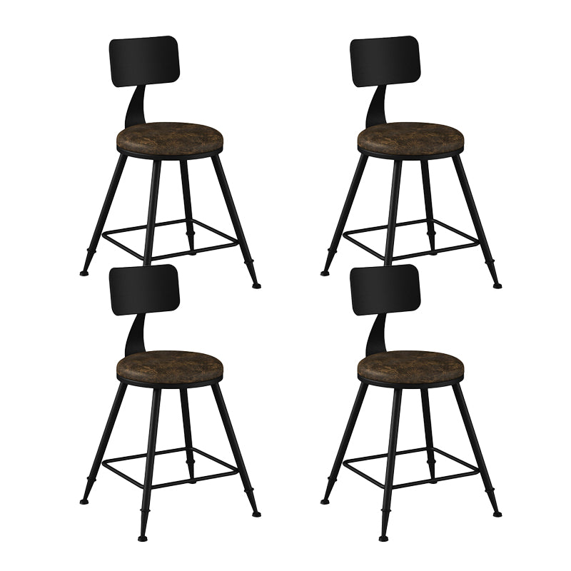 Industrial Matte Finish Coffee Shop Stool Footrest Low Back Stool