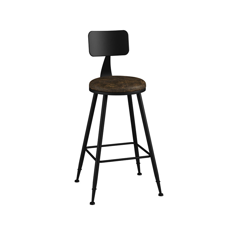 Industrial Matte Finish Coffee Shop Stool Footrest Low Back Stool