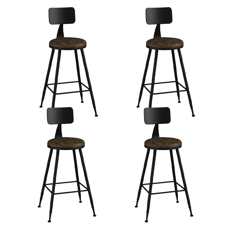 Industrial Matte Finish Coffee Shop Stool Footrest Low Back Stool