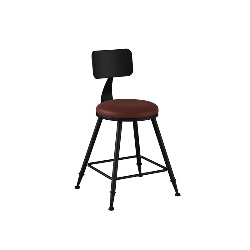 Industrial Matte Finish Coffee Shop Stool Footrest Low Back Stool