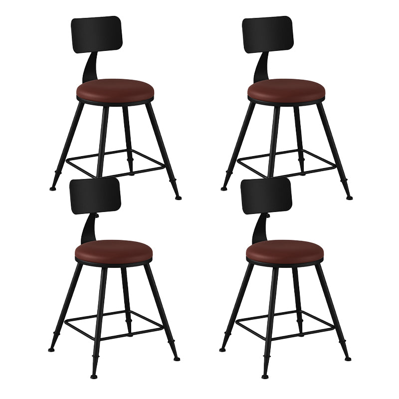 Industrial Matte Finish Coffee Shop Stool Footrest Low Back Stool