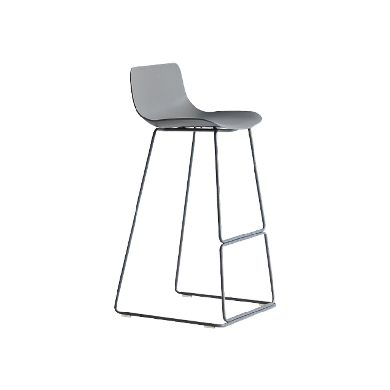 Modern Style Bar-stool Plastic Counter Bar Stool with Metal Legs for Kitchen