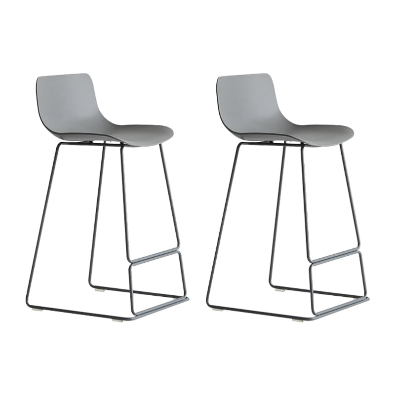 Modern Style Bar-stool Plastic Counter Bar Stool with Metal Legs for Kitchen