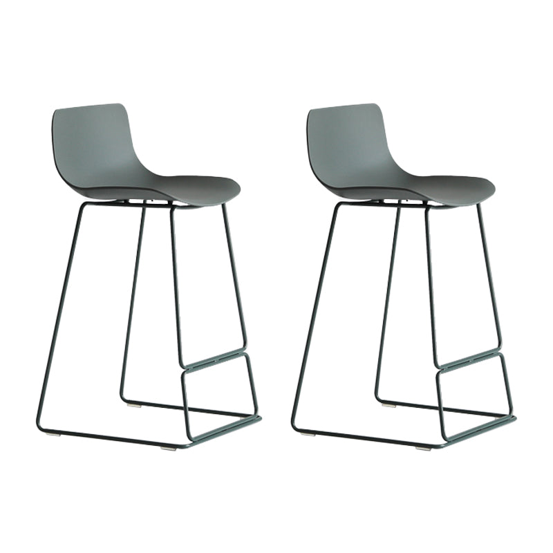 Modern Style Bar-stool Plastic Counter Bar Stool with Metal Legs for Kitchen