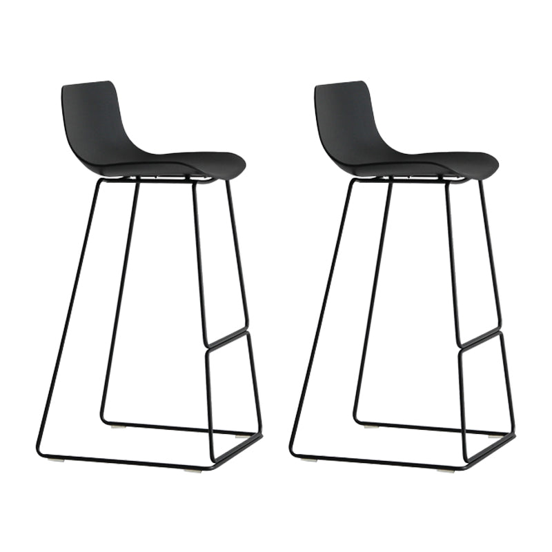 Modern Style Bar-stool Plastic Counter Bar Stool with Metal Legs for Kitchen