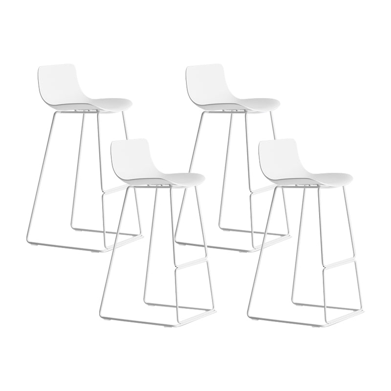 Modern Style Bar-stool Plastic Counter Bar Stool with Metal Legs for Kitchen