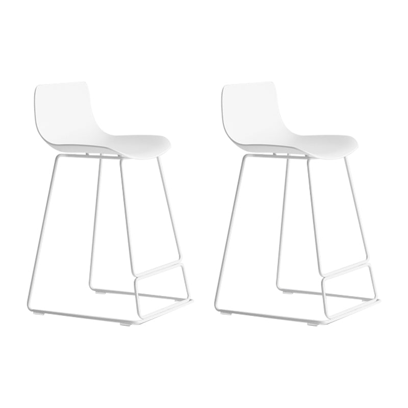 Modern Style Bar-stool Plastic Counter Bar Stool with Metal Legs for Kitchen