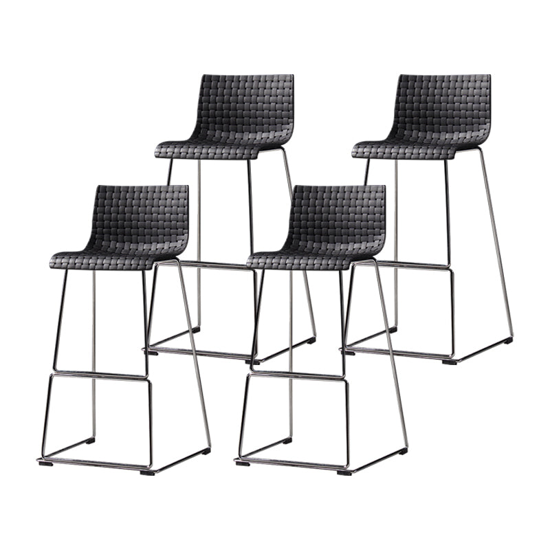 Industrial Bar-stool Plastic Counter Bar Stool for Kitchen Bar with Metal Legs