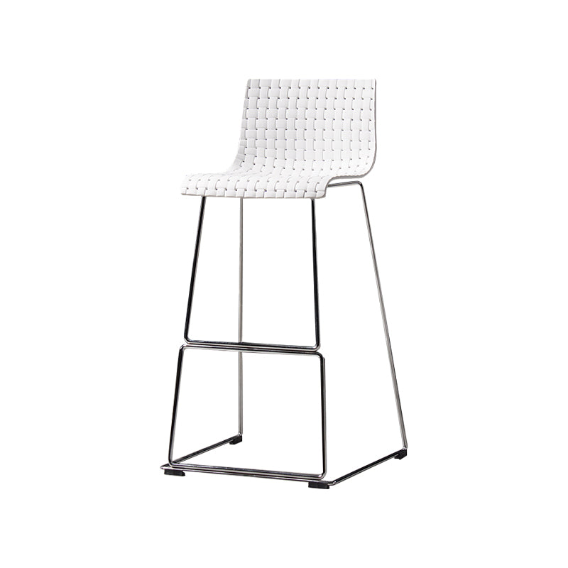 Industrial Bar-stool Plastic Counter Bar Stool for Kitchen Bar with Metal Legs