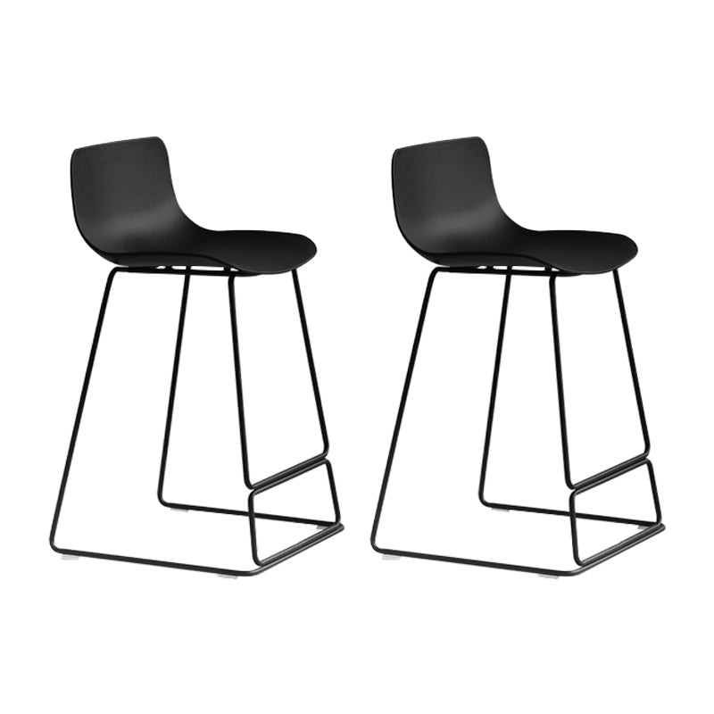 Nordic Bar-stool Plastic Counter Bar Stool for Kitchen Bar with Metal Legs