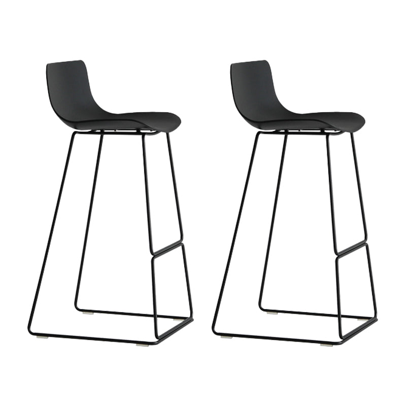 Nordic Bar-stool Plastic Counter Bar Stool for Kitchen Bar with Metal Legs