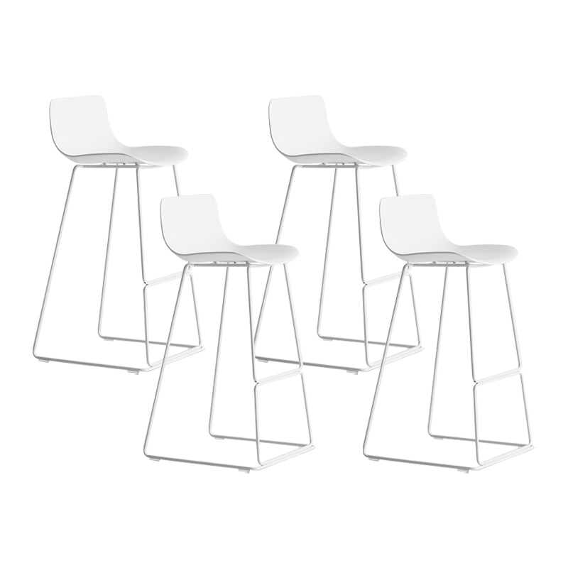 Nordic Bar-stool Plastic Counter Bar Stool for Kitchen Bar with Metal Legs