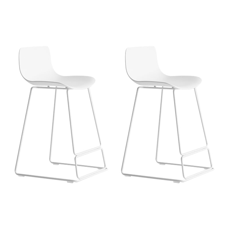 Nordic Bar-stool Plastic Counter Bar Stool for Kitchen Bar with Metal Legs