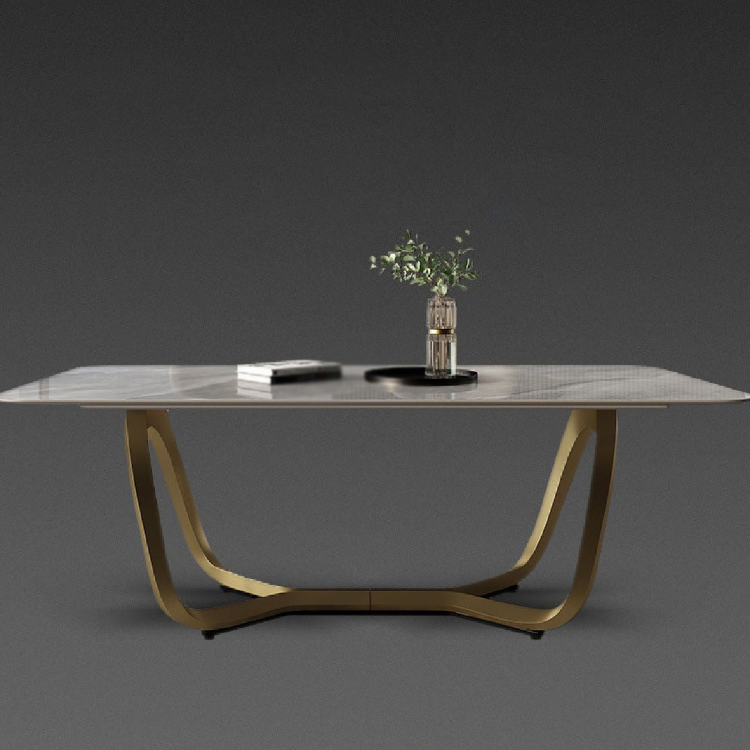 Luxury Sintered Stone Dining Set Rectangle 1/2/5/6/7 Pieces Dining Table with Chairs