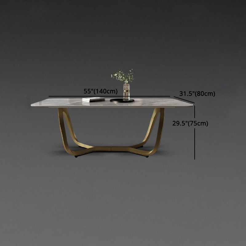 Luxury Sintered Stone Dining Set Rectangle 1/2/5/6/7 Pieces Dining Table with Chairs