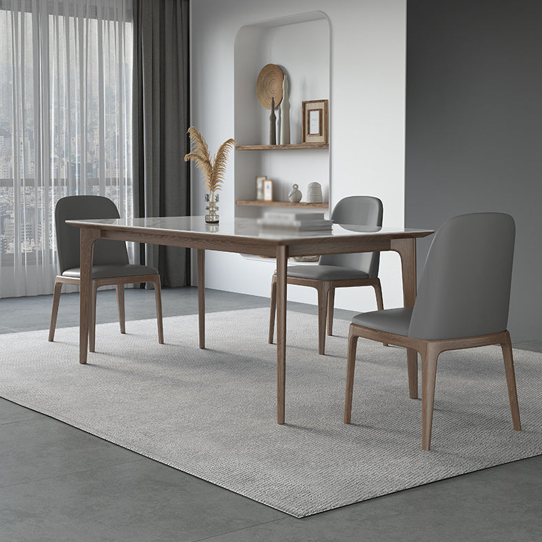 Modern Rectangle Sintered Stone Top Dining Set 1/2/3/4/5/7 Pieces Dining Table with Chairs