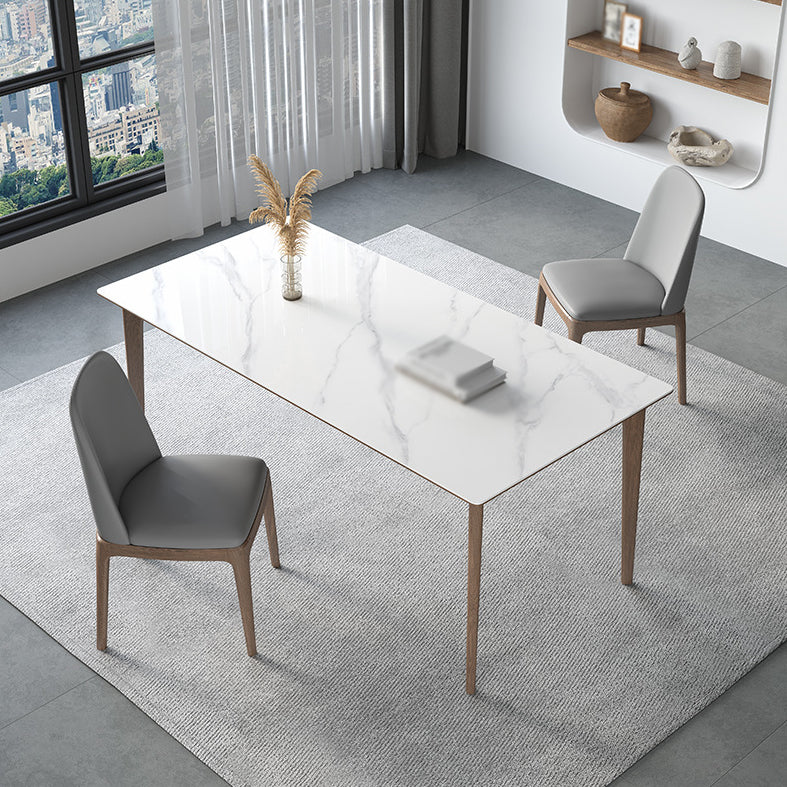 Modern Rectangle Sintered Stone Top Dining Set 1/2/3/4/5/7 Pieces Dining Table with Chairs