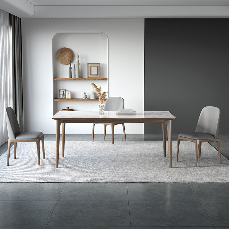 Modern Rectangle Sintered Stone Top Dining Set 1/2/3/4/5/7 Pieces Dining Table with Chairs
