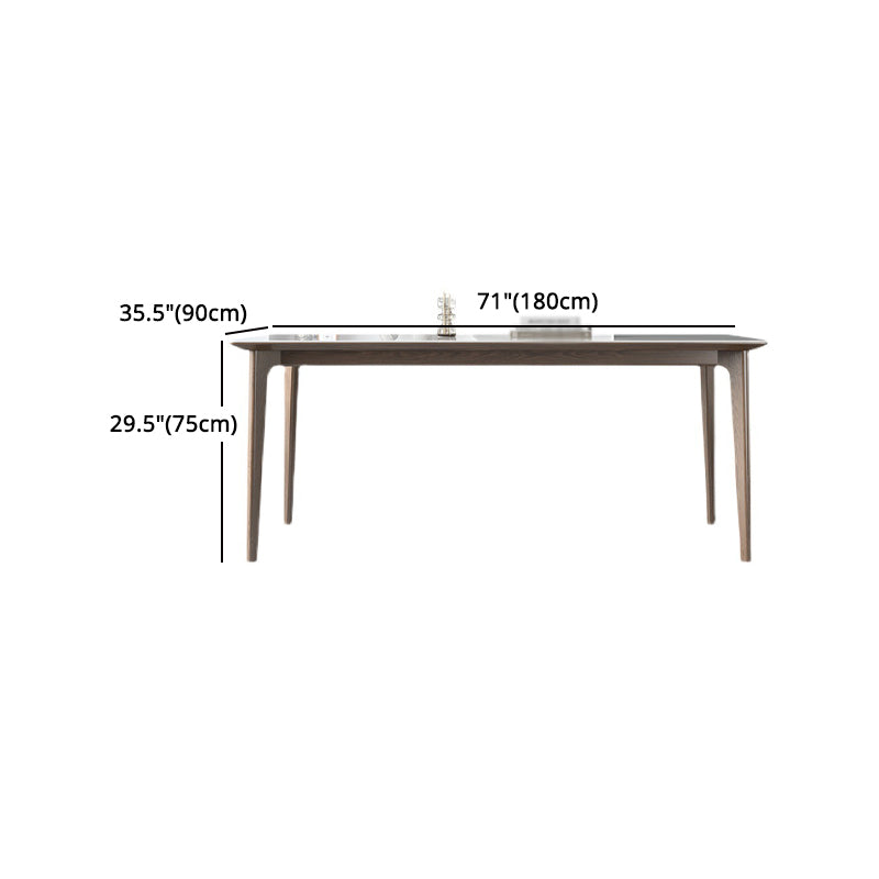 Modern Rectangle Sintered Stone Top Dining Set 1/2/3/4/5/7 Pieces Dining Table with Chairs