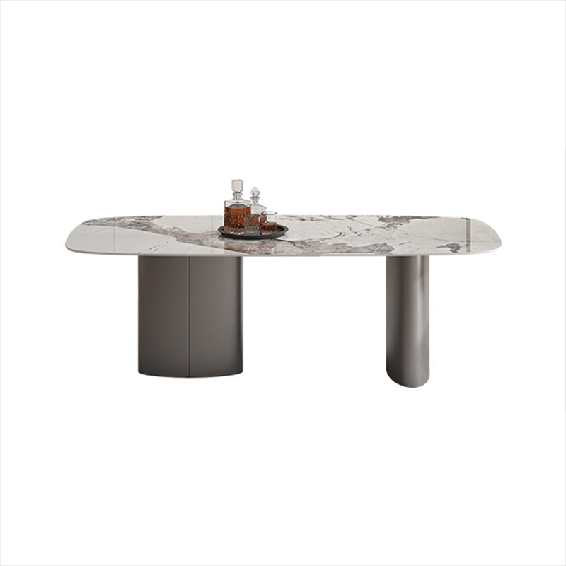 Modern Sintered Stone Top Dining Set Rectangle 1/4/5/6 Pieces Dining Table with Chairs