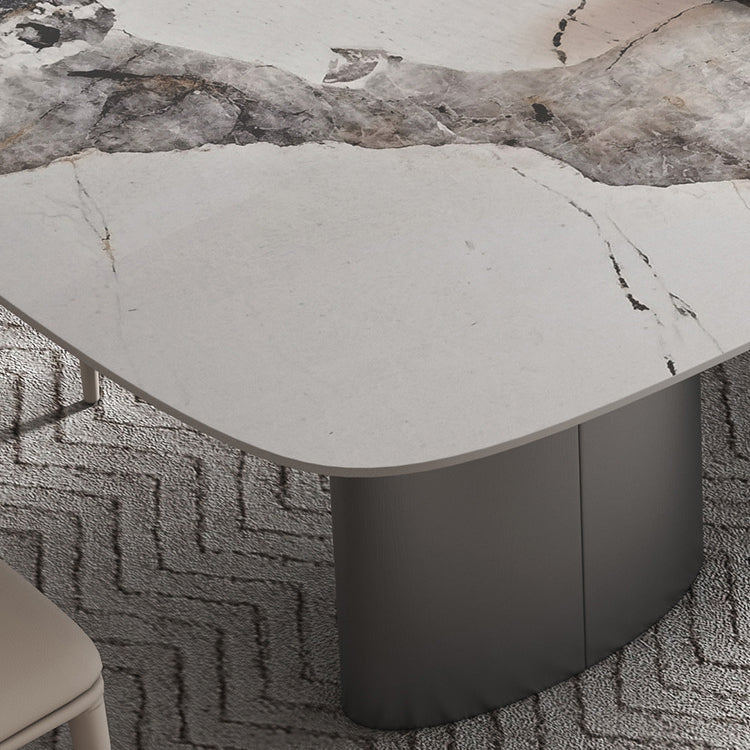 Modern Sintered Stone Top Dining Set Rectangle 1/4/5/6 Pieces Dining Table with Chairs