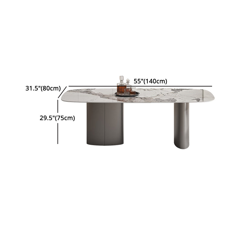 Modern Sintered Stone Top Dining Set Rectangle 1/4/5/6 Pieces Dining Table with Chairs