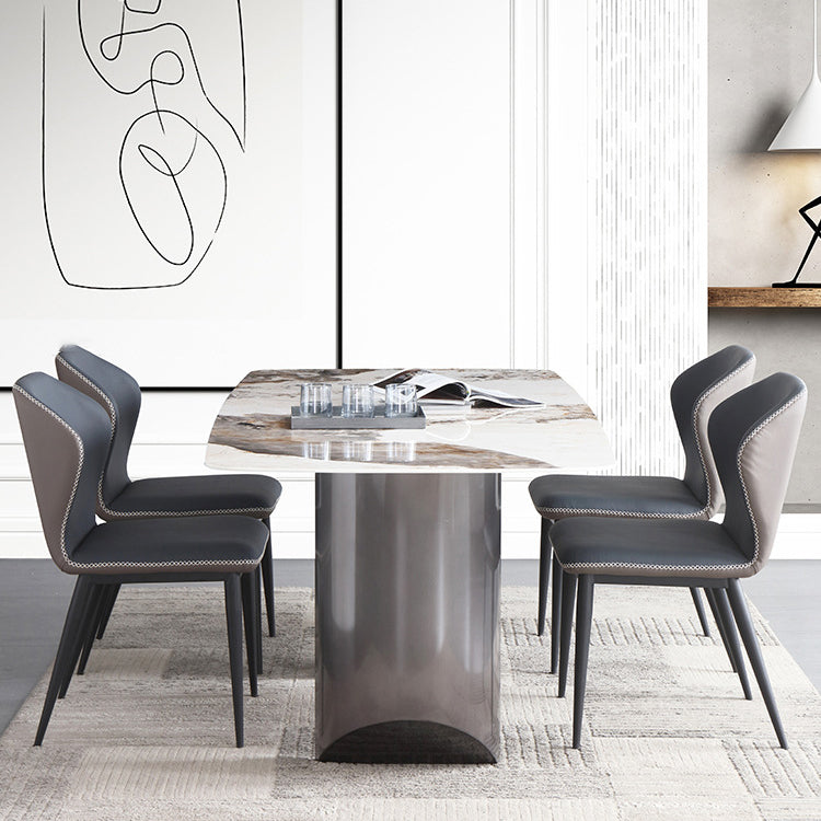 Modern Sintered Stone Top Dining Set Rectangle 1/4/5/7 Pieces Dining Table with Chairs