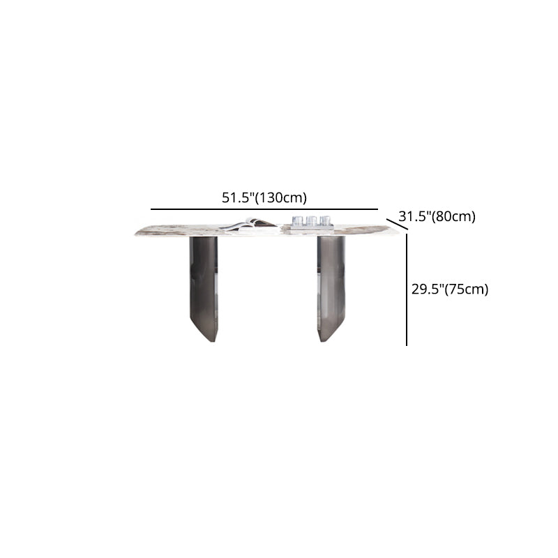 Modern Sintered Stone Top Dining Set Rectangle 1/4/5/7 Pieces Dining Table with Chairs
