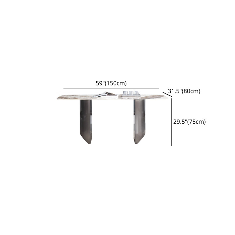 Modern Sintered Stone Top Dining Set Rectangle 1/4/5/7 Pieces Dining Table with Chairs