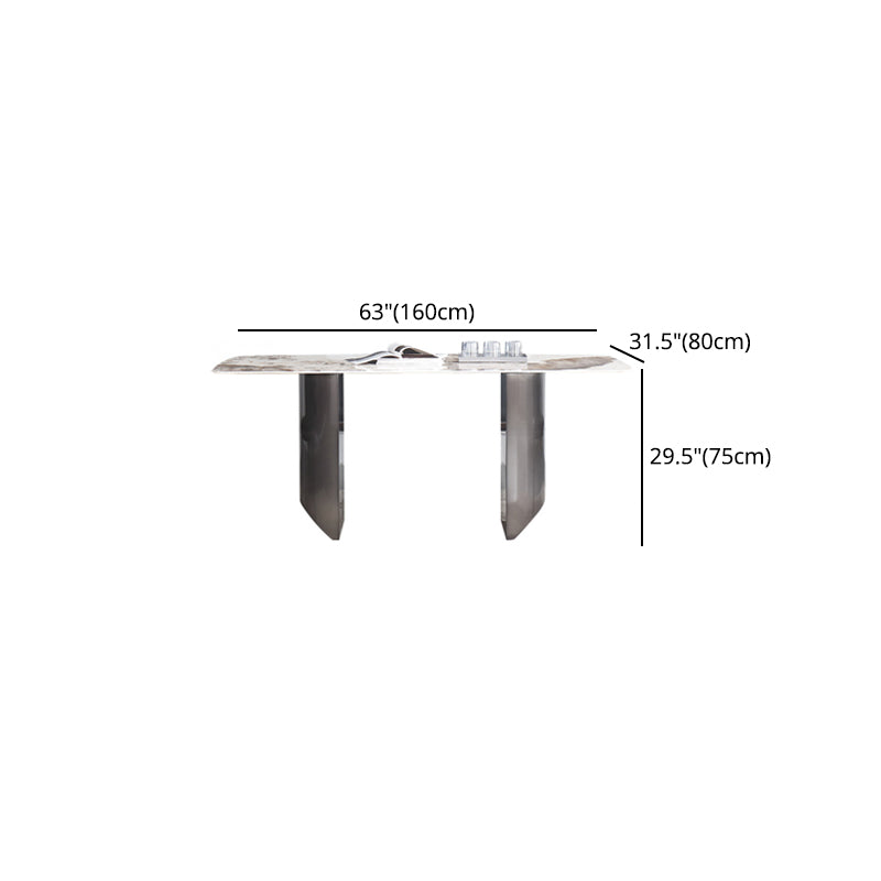 Modern Sintered Stone Top Dining Set Rectangle 1/4/5/7 Pieces Dining Table with Chairs