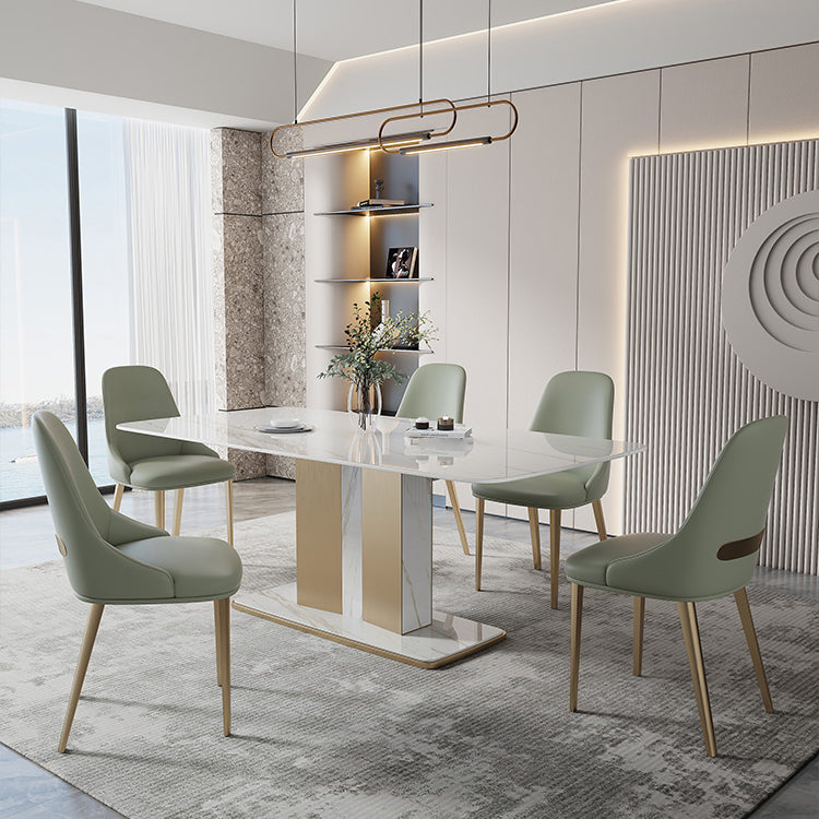 Designer Style Sintered Stone Top Dining Set Rectangle 1/2/5/6 Pieces Table with Chairs