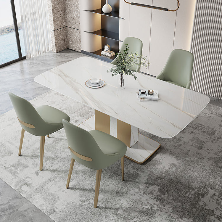 Designer Style Sintered Stone Top Dining Set Rectangle 1/2/5/6 Pieces Table with Chairs