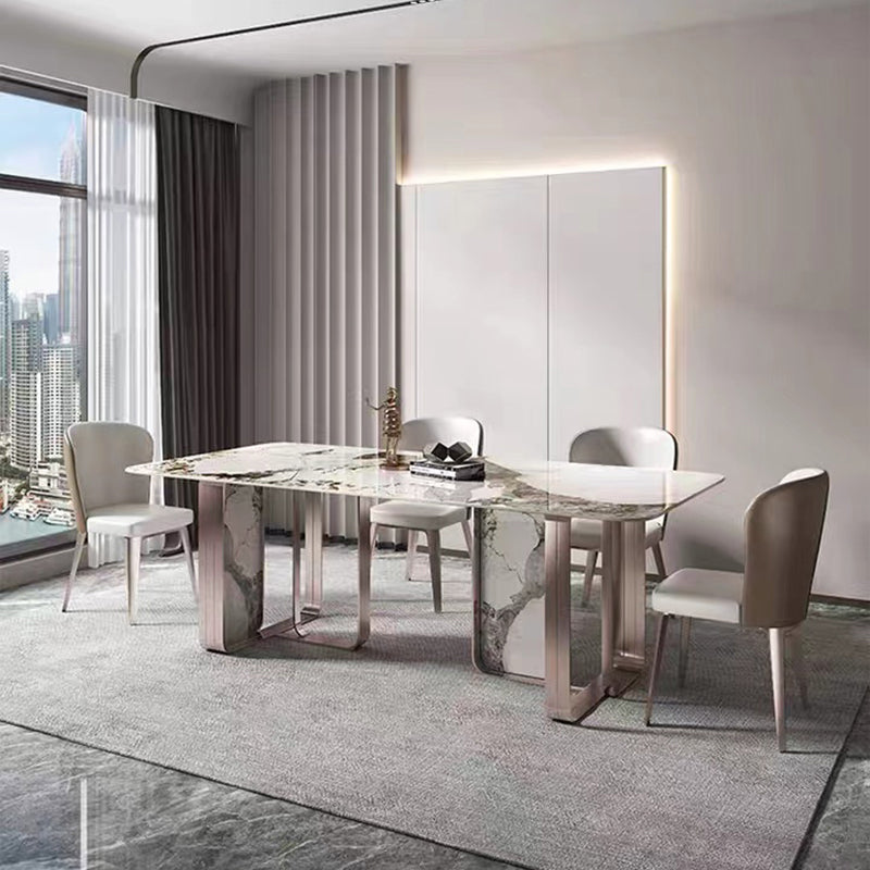 Luxury Rectangle Sintered Stone Dining Set 1/4/5/7 Pieces Dining Table with Chairs