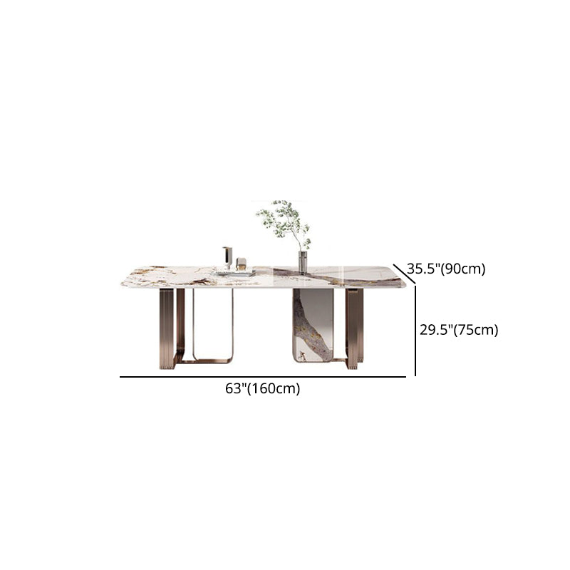 Luxury Rectangle Sintered Stone Dining Set 1/4/5/7 Pieces Dining Table with Chairs
