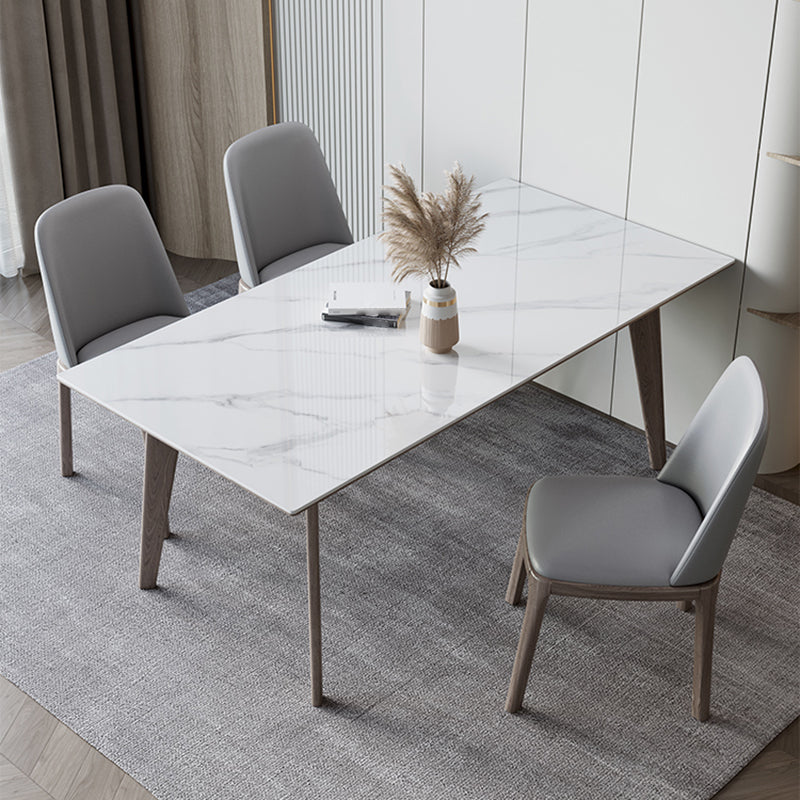 Modern Rectangle Sintered Stone Top Dining Set 1/4/5/7 Pieces Dining Table with Chairs